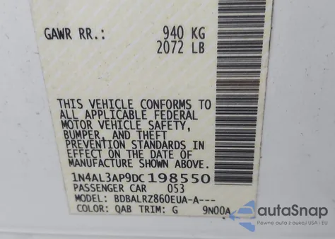 2013 Nissan Altima 2.5 S from USA, damaged, VIN 1N4AL3AP9DC198550